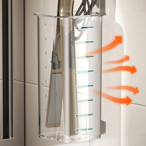 Support mural sans perçage pour fer à lisser et peigne, avec ventouse en plastique, pour salle de bain - Product Image 2