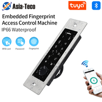 Clavier de contrôle d'accès par empreinte digitale Bluetooth Tuya EF4, installation intégrée, métal, étanche, rétroéclairage, ouvre-porte à relais, lecteur