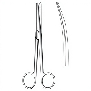 Tijeras Mayo Stille de 17 cm / 6-3/4 Pulgadas, Tijeras Quirúrgicas Curvas con Punta Roma, Instrumento Médico de Acero Inoxidable - Product Image 1