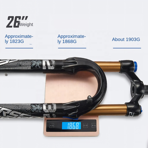 <span class=keywords><strong>Fourche</strong></span> de vélo de montagne en alliage d'aluminium 32 vitesses 27,5/29 <span class=keywords><strong>pouces</strong></span> 9 <span class=keywords><strong>mm</strong></span> à dégagement rapide avec suspension pneumatique et amortissement, tube droit, avant forgé - Product Image 4