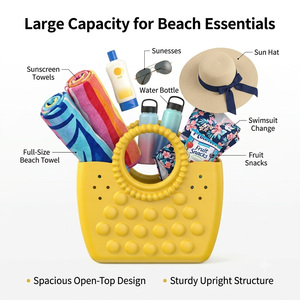 Sac à déjeuner imperméable HGD, élégant et portable, avec breloques décoratives DIY, sac à main, sac de plage, cadeau d'anniversaire ou de vacances pour filles - Product Image 4
