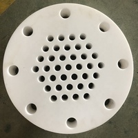 Pièces usinées de précision, plaque ronde perforée en PTFE avec trous pour sièges de soupapes et composants de presse à filtre, raccords PTFE de 10 mm