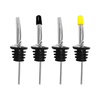 Outils de barman 12oz en acier inoxydable bouchon de vin bouteille d'alcool verseur métal Cocktail distributeur d'alcool pour mélange de boissons
