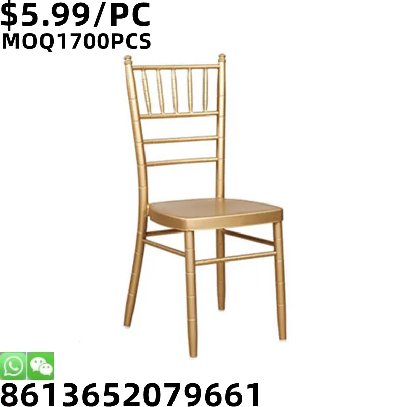 TSF metal frame banquet chair gold chiavari dining tiffany silla