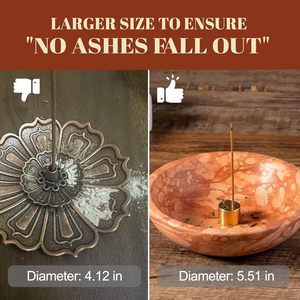 Porta Incenso in Marmo Rosso Buccia d'Arancia NANWEI, Artigianale per un Caldo Aroma Diffuso - Product Image 4