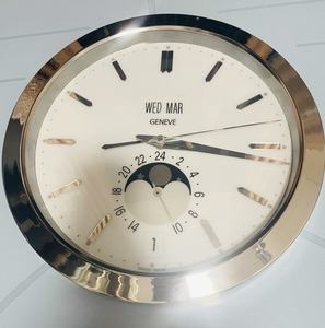 <span class=keywords><strong>Horloge</strong></span> murale ronde en métal de luxe de 16 pouces, avec lumière nocturne, <span class=keywords><strong>horloge</strong></span> murale lumineuse 3D personnalisée, horloges murales Wanduhr Horloges Murales - Product Image 1