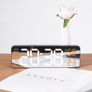 Đồng hồ báo thức chữ lớn hình chữ nhật bán chạy, hiện đại, đơn giản, đa chức năng, có thể treo hoặc để bàn, xuất khẩu 6657 điện tử - Product Image 2