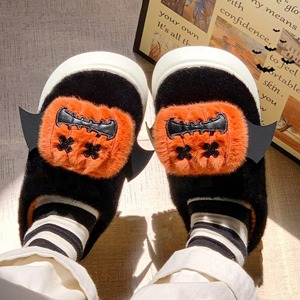 Chaussons d'intérieur Halloween style dessin animé citrouille, Nouveaux chaussons d'hiver pour hommes, Chaussons citrouille motif poulet - Product Image 6