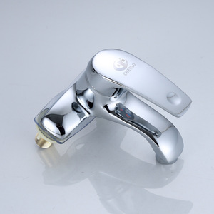 Robinet de lavabo Chenlu à 2 trous, monocommande, à poser sur le comptoir, en laiton, avec valve en céramique, design moderne - Product Image 3