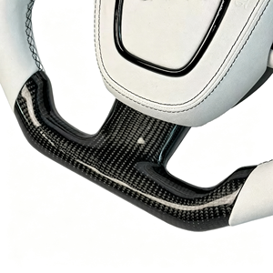 Volant de voiture en fibre de carbone forgée compatible avec <span class=keywords><strong>Audi</strong></span> RS3 <span class=keywords><strong>RS4</strong></span> S4 S8 A4 B6 B8.5 A6 C6 TT <span class=keywords><strong>MK1</strong></span> 8J - Product Image 3