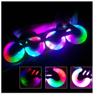 Ruedas de <span class=keywords><strong>Patines</strong></span> en Línea con <span class=keywords><strong>Luces</strong></span> LED de Arcoíris Luminosas para Patinaje Nocturno, Ruedas de <span class=keywords><strong>Patines</strong></span> con <span class=keywords><strong>Luces</strong></span> Intermitentes - Product Image 2