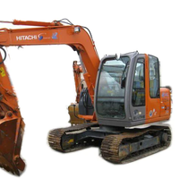 Excavatrice sur chenilles Hitachi d'occasion de haute qualité ZX70, mini-excavatrice de 7 tonnes avec moteur Isuzu, pompe hydraulique et boîte de vitesses, vente aux enchères