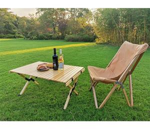 Table pliante en bois pour le camping, table de pique-nique portable pliable pour l'extérieur, table en bois pour gâteau roulé - Product Image 1
