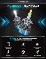 HYNBYZJ Haute Puissance 360 Degrés Conception Voiture Led Ampoule Étanche Tout Terrain Super Lumineux LED Phares Système D'éclairage Automatique