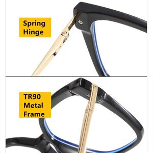 Lunettes photochromiques pour femmes, monture 2026, verres transitionnels <span class=keywords><strong>anti</strong></span>-lumière bleue, TR90, métal, charnière à ressort surdimensionnée, qingqing - Product Image 6