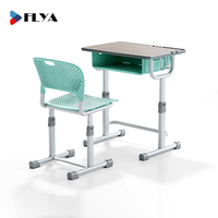 Bureau d'étudiant simple d'usine fabrication de meubles de salle de classe ensemble de table et de chaises d'école primaire