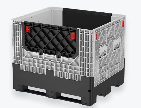 Boîte-palette 1200x1000x860mm grand conteneur pliable solide durable boîte-palette stockage mega bin Lypallets
