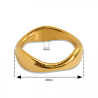 Ensemble de bagues minimalistes personnalisées pour femmes, bijoux de mode plaqués or 18 carats, en acier inoxydable, avec gravure vierge, motif vague torsadée, pour filles