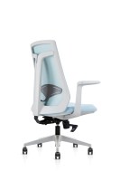 Chaise de bureau ergonomique confortable en maille pivotante pour ordinateur de bureau bleu ciel