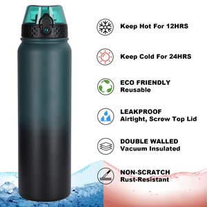 Bouteille isotherme en acier inoxydable à double paroi, revêtement poudré, pour le sport, très vendue - Product Image 6