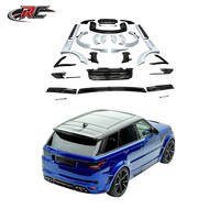 Kit carrosserie en fibre de carbone style MSY pour Range Rover Sport SVR : Spoiler avant, diffuseur arrière, jupes latérales, aileron arrière (extérieur)