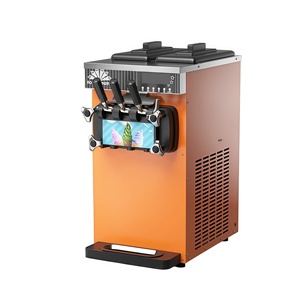 Máquina automática de helado suave de 3 sabores, máquina de helado de mostrador con compresor Gree y soporte para conos - Product Image 4