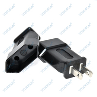 Adaptateur de prise européen vers américain CEE7/16 vers NEMA 1-15P 2 broches Adaptateur de voyage pour les États-Unis, le Canada, le Mexique YL-1122