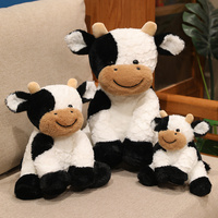 Peluche de vache en peluche douce, animal de la ferme, pour la fête de Pâques
