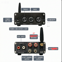 Aoshen - Mini Altavoz de Estantería de 50 W*2, Amplificador de Audio Estéreo Digital Clase D con Bluetooth, Receptor de Audio Profesional