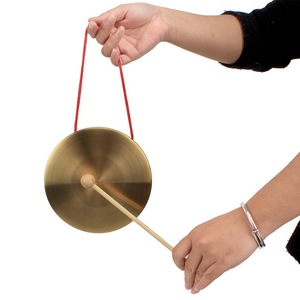Jouet musical gong à main pour enfants, mini gongs en <span class=keywords><strong>cuivre</strong></span> de 4 pouces, <span class=keywords><strong>instrument</strong></span> de <span class=keywords><strong>percussion</strong></span> Orff - Product Image 2