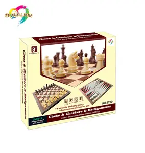 3 in 1 magnetic game chess backgammon multifunction checkers portable chessboard children brain training toys checkers game toy