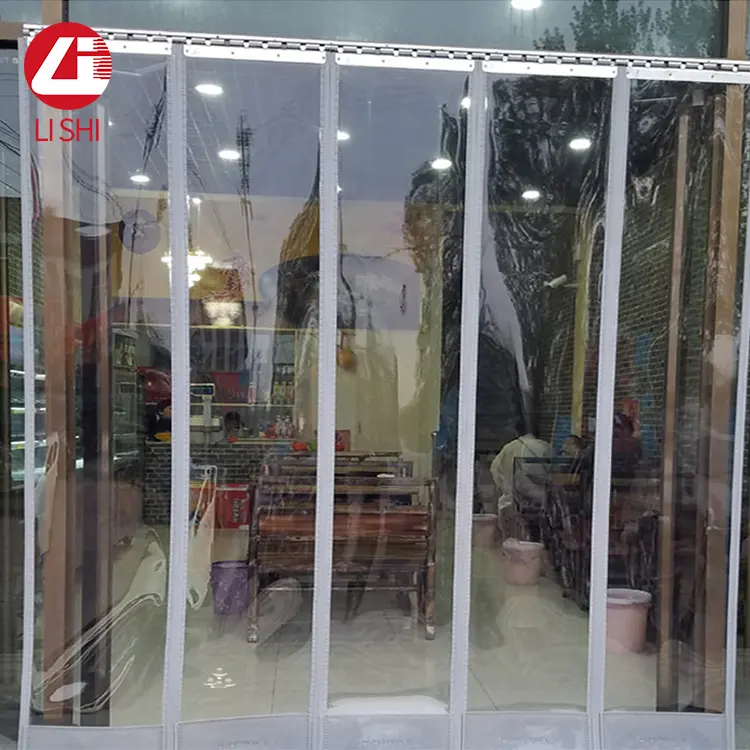 Hina-cortina de tira de PVC para puerta, pantalla magnética suave y transparente, venta al por mayor