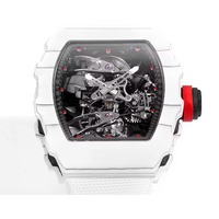 Automatische Digitale Wasserdichte Luxusuhr Saphirglas-Gehäuse Kohlefaser 24mm Leinenarmband Gangreserve Geschenkidee Besonderes Angebot