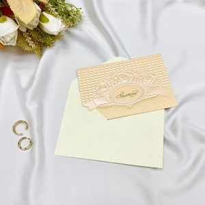 Cartes d'invitation de <span class=keywords><strong>mariage</strong></span> personnalisées de petite taille, fabriquées à YIWU, en ivoire, à prix réduit, avec enveloppe - Product Image 3