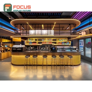 Contemporary Coffee Display Cabinet <b>Corner</b> Glass Door Merchandise Area Matte White Cafe Cabinet - Product Image 6