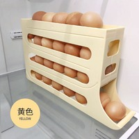 Récipient de stockage d'œufs à 3 couches de grande capacité Organisateur d'œufs polyvalent réutilisable en plastique pour la porte du réfrigérateur à utiliser pour les aliments
