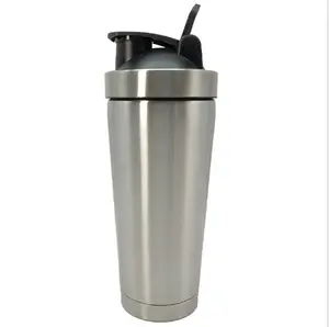 Shaker Bottle Stainless 500ML 750ml 600ml Gym Double Wall Stainless Steel Protein Shaker Water Bottle Single Wall