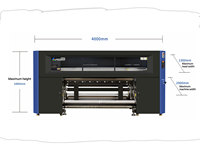 Máquina de Impresión Digital por Sublimación de Formato Grande FEDAR FD1912S, 12 Epson S3200-A1 para Papel de Transferencia y Tela en Rollo