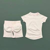 Ensemble de sport 2 pièces pour femme : haut de yoga sans couture en maille et short de sport pour fitness, course et entraînement