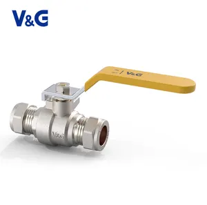 V & G-válvula de bola de Gas de latón Lpg, accesorio de compresión profesional para cocina, 15mm - 54mm
