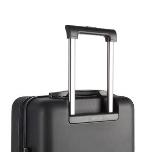 Valise à roulettes noire personnalisée OEM taille 20 pouces à l'avant avec <span class=keywords><strong>bagage</strong></span> à roulettes avec poche ouverte à l'avant - Product Image 3