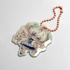 Venta al por mayor de bajo precio de encargo de alta calidad lindo acrílico transparente llaveros acrílico pinzas para el cabello - Product Image 3