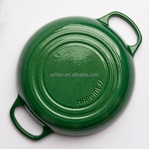 Factory Whole <strong>Sale</strong> 26cm Enameled Cast Iron Kitchen Cookware Set <strong>Paella</strong> <strong>Pan</strong> Braiser Roasting Pot Casseroles Collection - Product Image 3