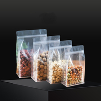 Sacs d'emballage alimentaire refermables à zip-lock sacs de pochette transparents Doypack à fermeture à glissière avec support de riz à fond plat