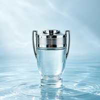 Flacon de parfum en verre de 100 ml en forme de trophée avec bouchon argenté – Contenant de voyage de luxe vide pour parfum