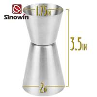 Jigger double dose en acier inoxydable, directement de l'usine, avec logo personnalisé, outils de bar pour mesurer les boissons