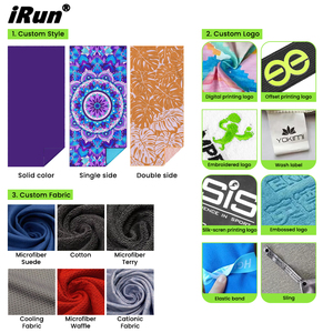 Toalla con Capucha de Microfibra <span class=keywords><strong>IRun</strong></span> con Logotipo Personalizado, Albornoz para Cambiarse, Poncho para Nadar, Secarse, Surfear, de Secado Rápido y Ecológico - Product Image 4