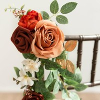 Nouvelle guirlande suspendue en soie artificielle style forêt transfrontalière pour allée de mariage, banc de fleurs, cérémonie et décoration de réception
