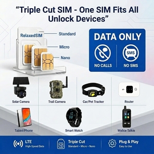 Tarjeta SIM RelaxedSIM USA Solo Datos, Prepago, Sin Activación, AT&T, T-Mobile, Verizon, Desbloqueada, 4G, Alta Velocidad, Cámara de Seguridad IoT, Hotspot - Product Image 2