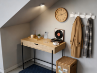Console de rangement moderne et minimaliste à 1 tiroir pour entrée, salle à manger, salon, chambre, bureau, hôtel, appartement – Polyvalente